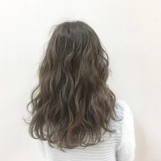 セミロング パーマ ノンダメージ髪質改善 カラー💎/KURAのヘアスタイル