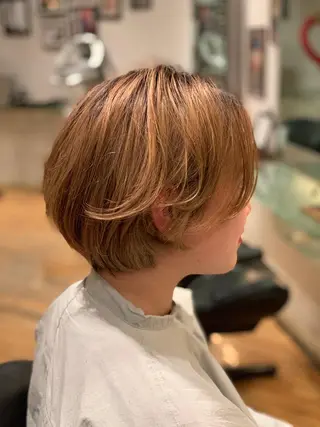 ショート カラー ヘアアレンジ 秋葉 一郎のヘアスタイル