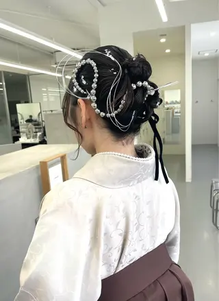 ミディアム ヘアアレンジ 錦 茉李 @lm.mari03のヘアスタイル