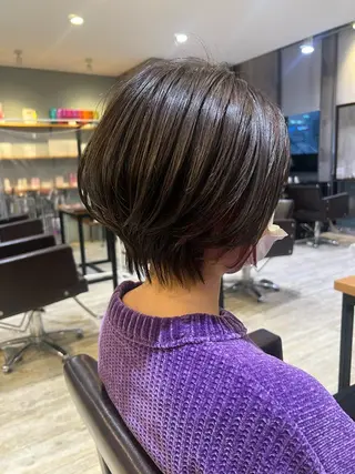 ショート カラー パーマ ヘアアレンジ メンズ キッズ ネイル マツエク・マツパ アイブロウ EnBlesS西宮 マンツーマン神道有基のヘアスタイル