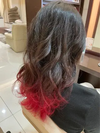 セミロング カラー ヘアアレンジ 村山 かほのヘアスタイル