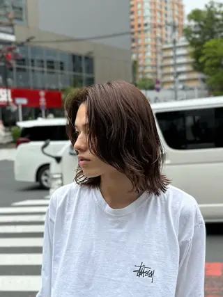 ミディアム パーマ メンズ fifth 菅崎愛斗のヘアスタイル