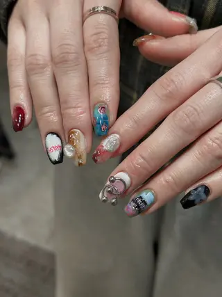 ネイル 0203ムニムサン 💙Mizuhoのネイルデザイン