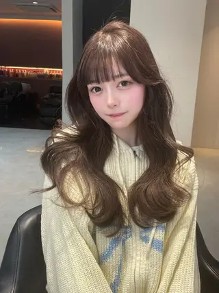 ロング 韓国✖️網紅🖤 パーマYURIYAのヘアスタイル