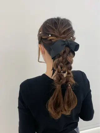 ロング ヘアアレンジ CARELLY Rukaのマツエク・マツパデザイン