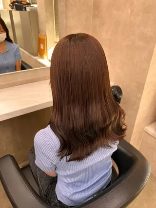 セミロング 💖札幌カラー 指名No.1💖玲奈のヘアスタイル