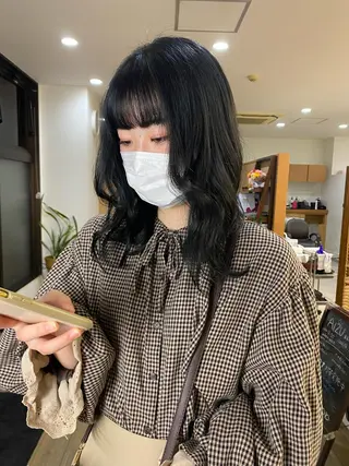 ミディアム カラー ブリーチカラー🫧 森　凪沙のヘアスタイル