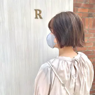 ミディアム カラー 顔まわりcut🌿 Hinakoのヘアスタイル