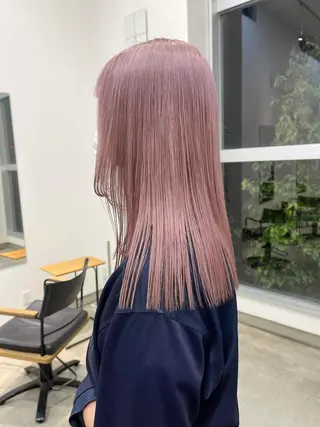 セミロング カラー 長山 茉白のヘアスタイル