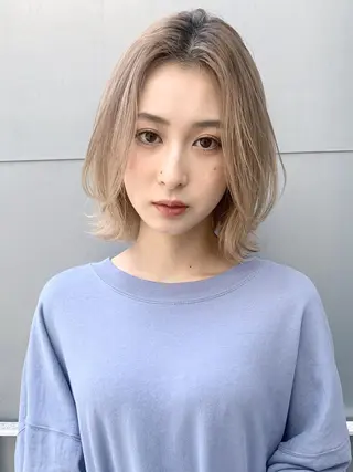 ミディアム カラー パーマ ヘアアレンジ ITbyALBUM 中野店のヘアスタイル