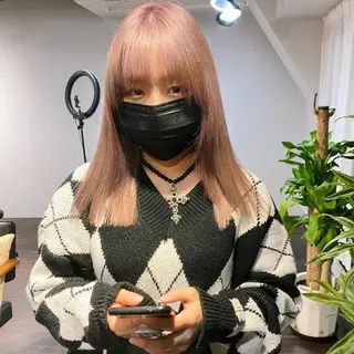 セミロング カラー 🧡色落ちまで2度綺 麗なカラー🧡ヨシキのヘアスタイル