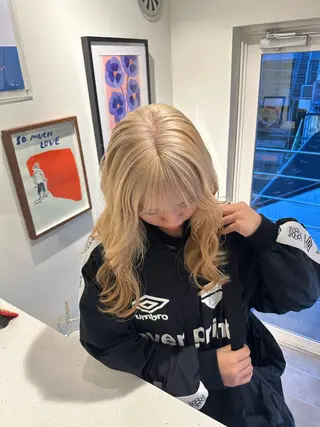 ロング カラー HANAME 原宿美容室のヘアスタイル