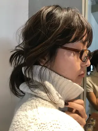 ミディアム hina KEEDAのヘアスタイル