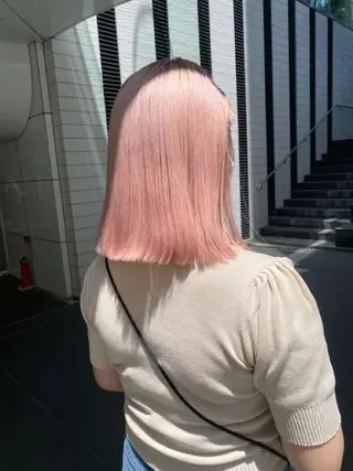 セミロング カラー Lolonois梅田 スタッフのヘアスタイル