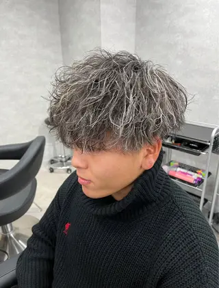 ショート カラー パーマ メンズ 🔥メンズ 特化🔥菊水皐暉🔥のヘアスタイル