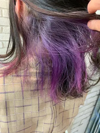 セミロング カラー パーマ ヘアアレンジ ネイル マツエク・マツパ レイヤー＆カラー 人気美容師倉崎涼のヘアスタイル