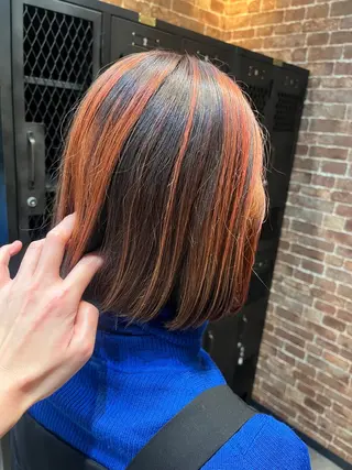 ミディアム カラー 久木原 ゆりのヘアスタイル