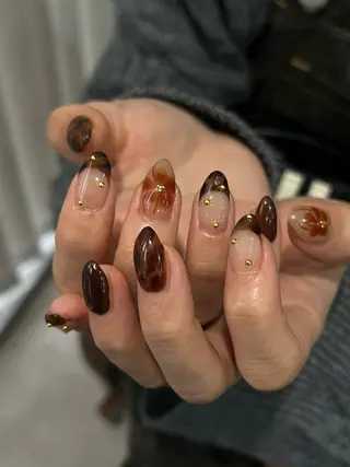 ネイル Hata nail 🎀個性派ニュアンスのネイルデザイン