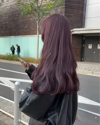ロング カラー 曲がる縮毛矯正✨️ パーマ🌀 晃哉‎のヘアスタイル