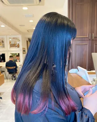 ロング ミウ☆ ブリーチダブルカラーのヘアスタイル