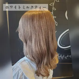 セミロング カラー ブリーチカラー/ 美髪矯正/佐伯 駿のヘアスタイル