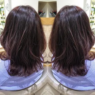 ミディアム カラー 韓国レイヤー×透明感 カラー/山崎一輝のヘアスタイル