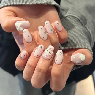 ネイル ガーリーネイル hiroka🩰🎀のネイルデザイン