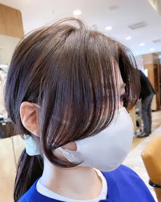 ミディアム 顔まわりカット🌟 くびれヘア/寺門遥輝のヘアスタイル