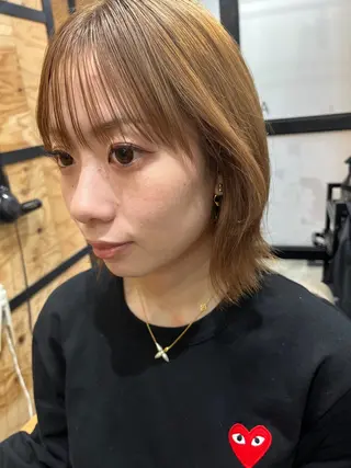 ミディアム カラー メンズ 久木原 ゆりのヘアスタイル