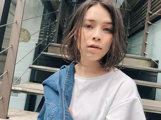 ミディアム カラー パーマ ヘアアレンジ 一箭 恵梧/ロングヘアのヘアスタイル