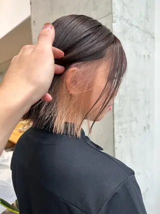 ショート ✨透明感カラー/縮毛 恵比寿HAYATO✨のヘアスタイル