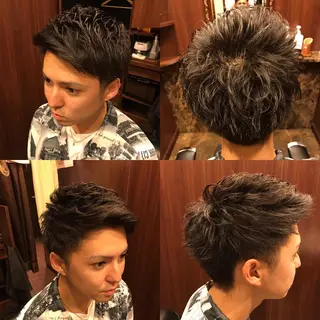 ショート パーマ メンズ 練習用 坂場のヘアスタイル