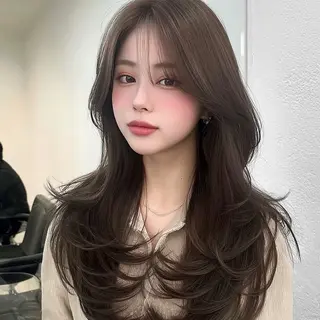 ロング hina/艶カラー/ 縮毛矯正/梅田のヘアスタイル