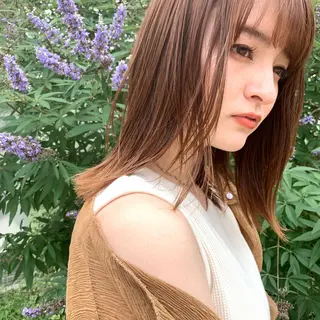 セミロング カラー 似合わせ美髪ヘア✨ 天王寺．阿倍野🌈のヘアスタイル
