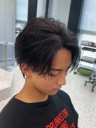 ショート カラー パーマ ✨️メンズ特化波巻き ツイスパ✨️松本真生のヘアスタイル