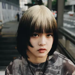 ミディアム カラー ベージュ/暖色🧸 ハイトーン/ninaのヘアスタイル