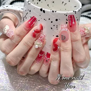 ネイル 長いだし/スカルプ/ パラシェルN.oneのネイルデザイン