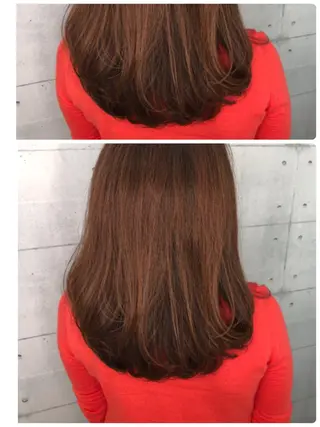 ロング カラー 金沢 広美のヘアスタイル