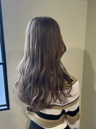 ロング カラー ブリーチなしベージュ カラー✨Takeのヘアスタイル