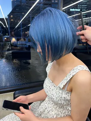 ミディアム カラー ダブルカラー/ ケアブリーチ/クニトのヘアスタイル