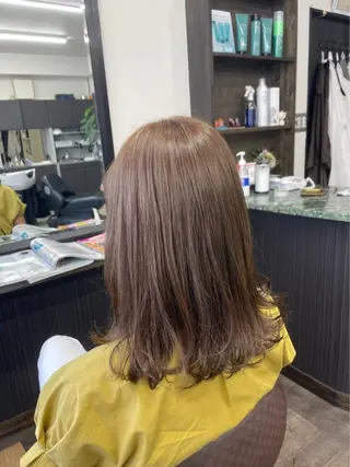 ミディアム カラー 田中 真理のヘアスタイル