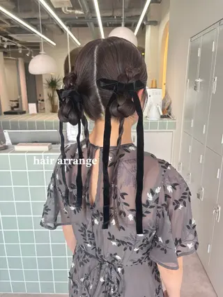 ヘアアレンジ 広島/ヘアセット /ベージュ/わかなのヘアスタイル