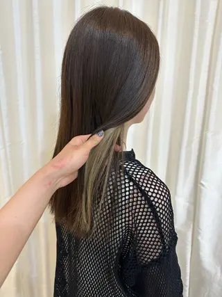 ロング カラー 門手 菜々子のヘアスタイル