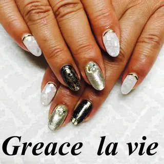 ロング カラー ヘアアレンジ キッズ ネイル マツエク・マツパ Greace la vie所属・Greace  la vieのネイルデザイン