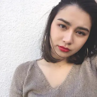 ミディアム カラー パーマ ヘアアレンジ メンズ キッズ ネイル マツエク・マツパ 韓国風×透明感カラー 髪質改善オタベシンヤのヘアスタイル