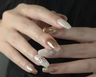 ネイル By moonネイル 🌷ワンホン/韓国風のネイルデザイン