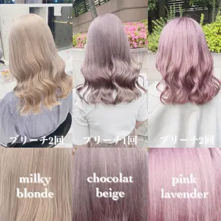 セミロング カラー ヘアアレンジ TAKUMAブリーチ /切りっぱなし🪽のヘアスタイル