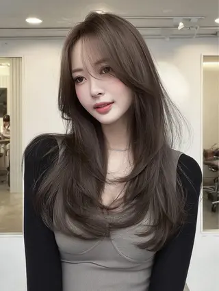 カラー てる🍒レッド🍓 艶カラー/ハイトーンのヘアスタイル