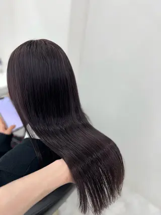 セミロング カラー 💖似合わせカラー レイヤー💖縮毛矯正のヘアスタイル