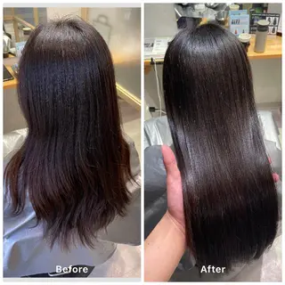 セミロング ハモチユウゴ 髪質改善/縮毛矯正のヘアスタイル